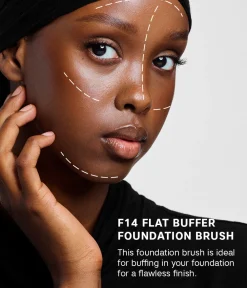 Best CAIA Cosmetics FLAT BUFFER FOUNDATION BRUSH F14